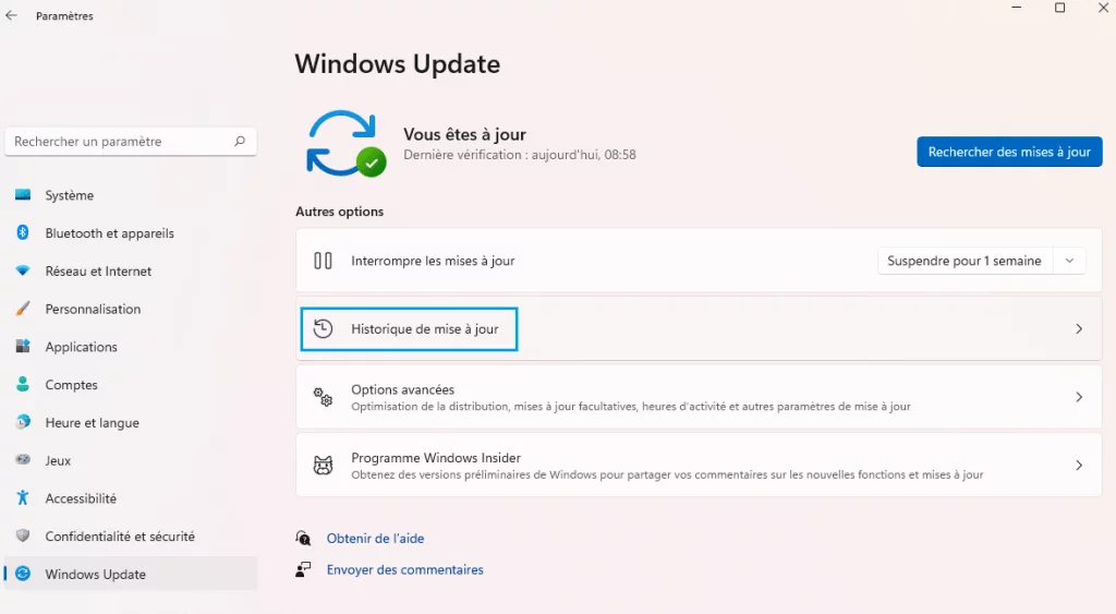 Bug Windows 11, explication historique des mises à jour.